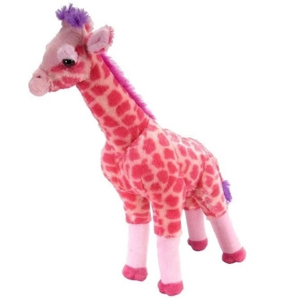 Wild Republic Pink Giraffe Soft Plush Stuffed Standing Animal Zoo 25" Nursery